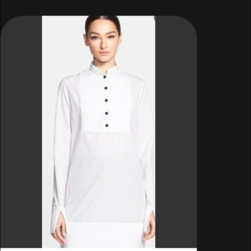 Alexander McQueen tunic tuxedo shirt sz 44